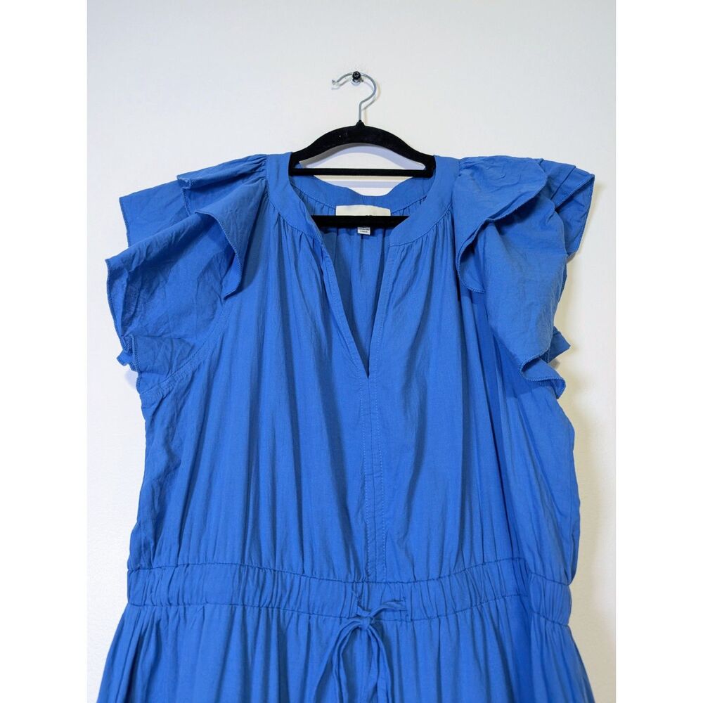 Pinch Blue Tiered Maxi Dress Women Large Cotton Ruffle Sleeve Boho Cottagecore - Picture 2 of 9